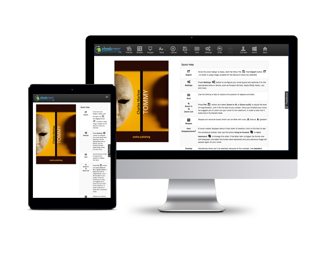 The Ondine creator on a computer and a tablet